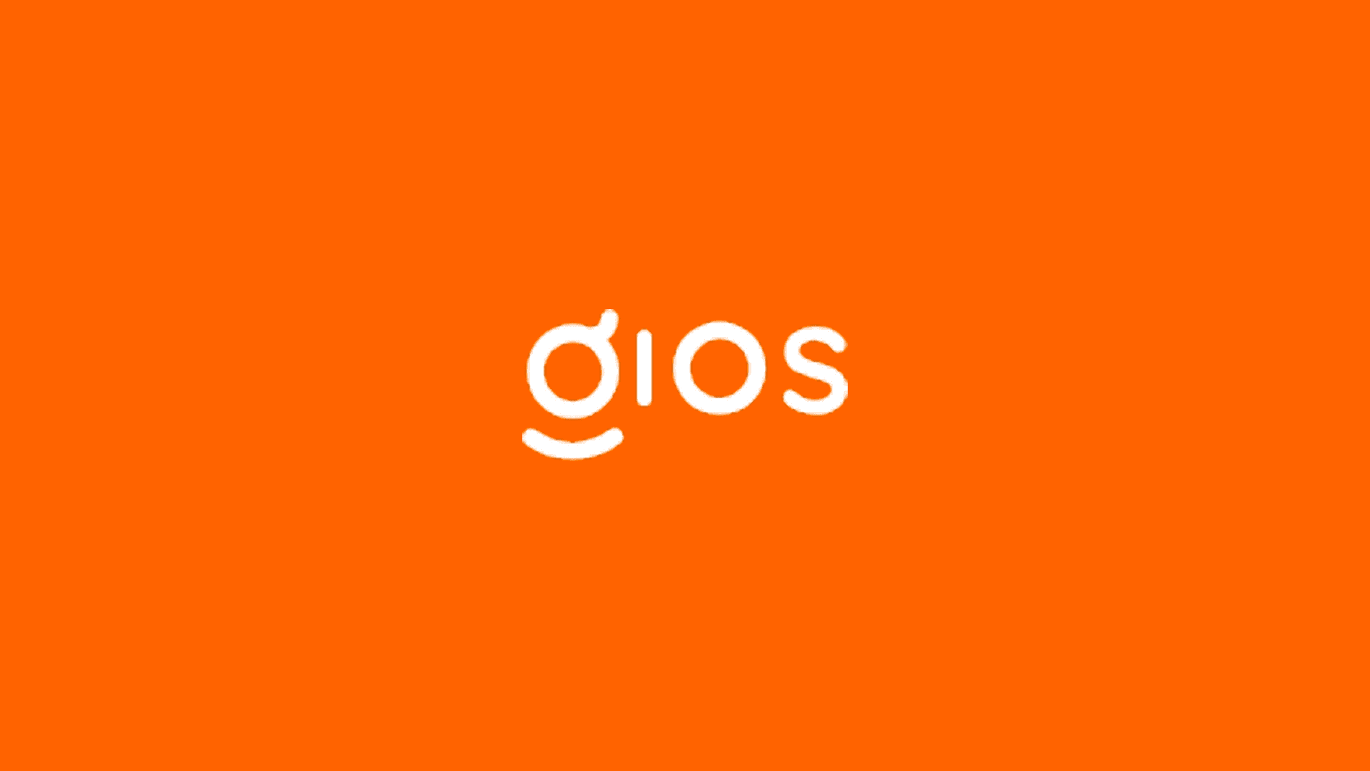 GIOS logo on orange background